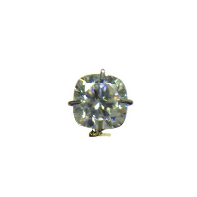 China Game Or Fire Diamond Price Reduction Cushion Synthetic White Moissanite 1ct Color DEF for sale