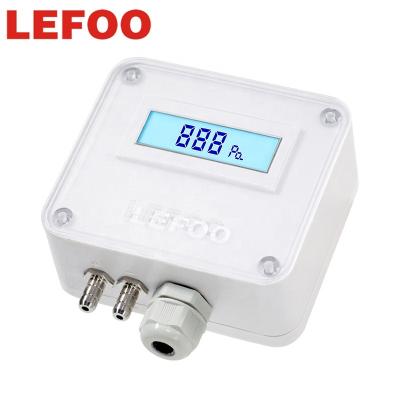 China LEFOO Transmisor de Presion Diferencial HVAC Air Pressure Transmitter Industrial Differential Sensor with LFM11 Display for sale