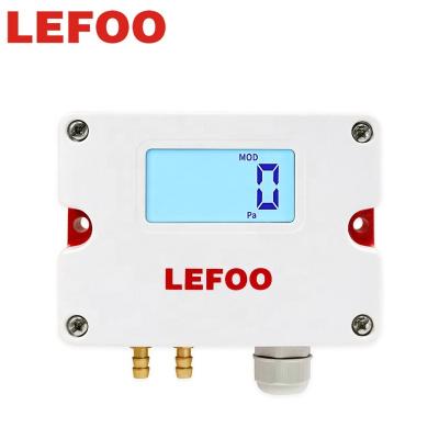 China LEFOO Lcd Display Analog Output RS485 Low Air Differential Duct Pressure Transmitter Pressure Differential Transducer Sensor LFM51 for sale