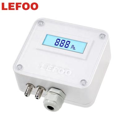 China LEFOO Analog RS485 LCD Output Air Pressure Differential Transmitter Low Pressure Differential Sensor With LFM11 Display for sale