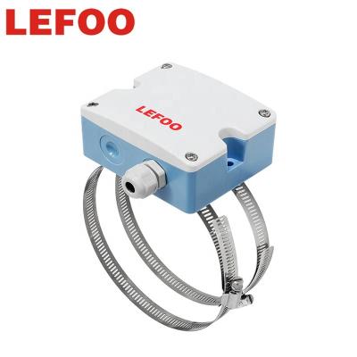 China PC shell LEFOO maintain type 4-20ma output temperature transmitter IP65 intelligent temperature sensor with digital display for sale