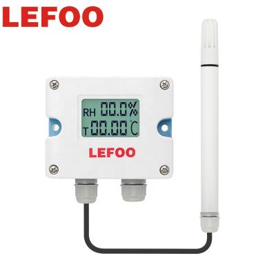 China LEFOO split type digital modbus temperature humidity and humidity sensor air temperature transmitter 4-20mA with display LFH503 for sale