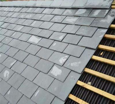 China Eco - Friendly Cheap Exterior Natural Black Roof Slate Tile Stone for sale