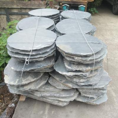 China Modern Cheap Exterior Natural Black Rust Gray Flat Paving Stone For Yard for sale