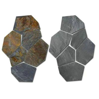 China Good Quality Modern Natural Flooring Stone Hexagon Paving Slab Tiles , Mesh Stone Tiles for sale