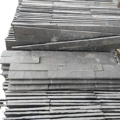 China Modern New Products Black Slate Wall Stack Stone for sale