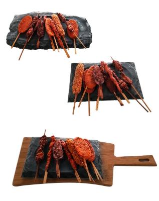 China Eco - Friendly Factory Processing Chinese Ink Landscape Shape Barbecue Dish Slate Tray for sale