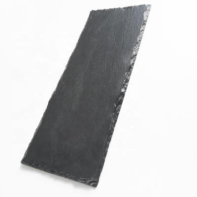 China Disposable Rectangle 10*30cm Long Natural Sushi Slate Plate Or Board for sale