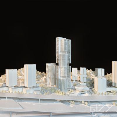 China Konzept Miniatur-Wolkenkratzer Modell Bürogebäude Maquette Aedas 1:1000 zu verkaufen