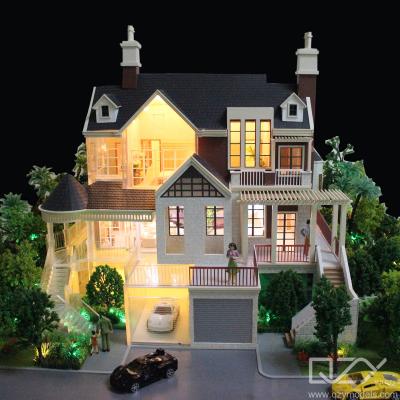 China House Interior Architectural Maquette Model 1/25 Oak Forest Villas ODM for sale