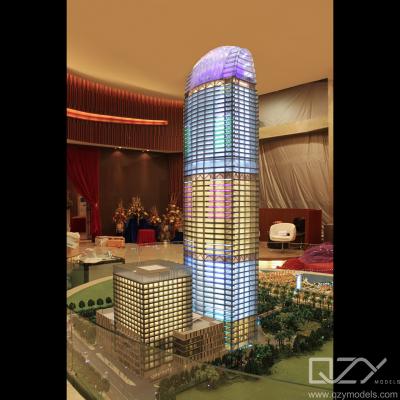 China Modelo conceptual 3D acrílico rascacielos 1/150 Plaza del aeropuerto en venta