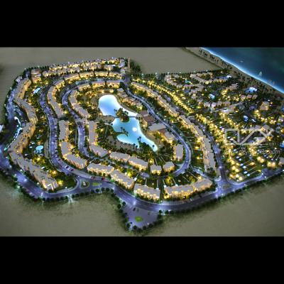 China Famous Village Buildings CNC Architecture Model Egypt 1/500 White Bay for sale