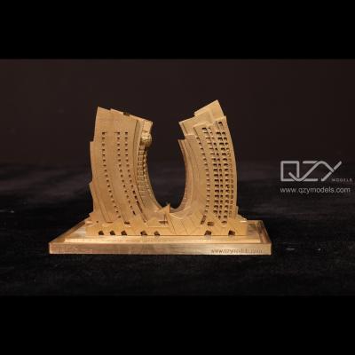 Cina Astratto Architettonico 1:1000 Modello su scala CNC Rame Dubai Pagani in vendita