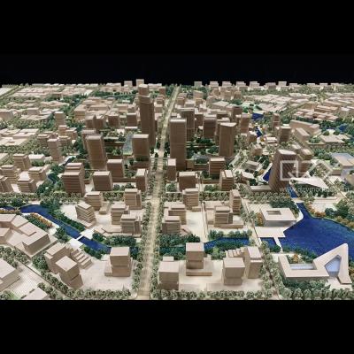 China Aecom 1:1000 Holzminiaturbaumodelle Shanghai Jiading Stadtplanungsmodell zu verkaufen