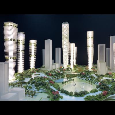 Cina CARLO RATTI Modelli architettonici in miniatura 1/1000 Modello su scala Progetto della stazione nord di Shenzhen in vendita