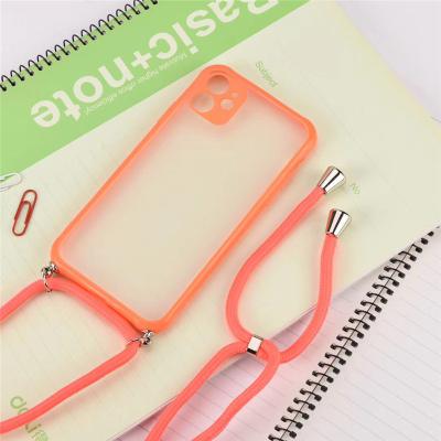 China 100% eco-friendly phone case string tpu cell phone case with lanyard for girls mobile cover for iphone 11 pro for sale