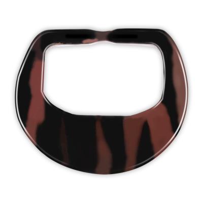 China Custom Factory Tortoiseshell Belt Buckles Acetate Nickel Free D-Ring Manufacturer for sale