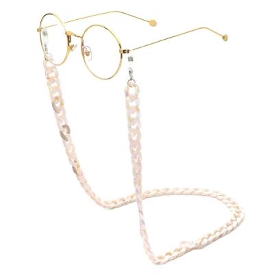 China Eco-Friendly Jewelry Handmade Chains High Quality Acetate Glasses Chains Shell Sunglasses Chains for sale