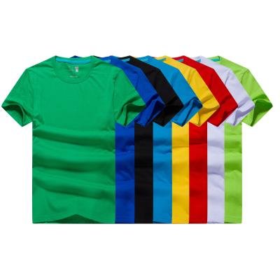 China Solid Color Breathable Customized Cotton Round Neck Wholesale Short Sleeve T-Shirt for sale