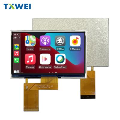 China 4.3-Zoll 480 * 272 Landschaft 350nits Industrial Medical Display LCD-Bildschirm zu verkaufen