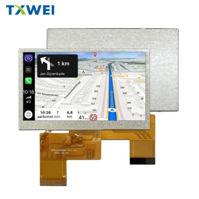 China 800*480 píxeles LCD TFT de 4,3 pulgadas con interfaz RGB de 24 bits y grados de lumen de 1200 cd/m2 en venta