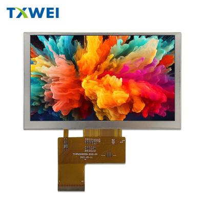 China 5-inch LCD-scherm 800 * 480 650nits Helderheid RGB-interface Aanpasbaar aanraakscherm Te koop