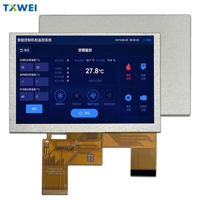 China 5.0 pulgadas LCD 800*480 Resolución Interfaz RGB Control industrial Display LCD médico en venta