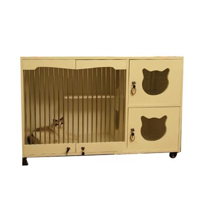 China Breathable High End Small Luxury Pet Villas Pet Display Cages For Pet Shops for sale