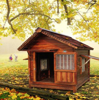 China Factory Custom Outdoor Large Size Windproof Wooden Dog House Waterproof for sale