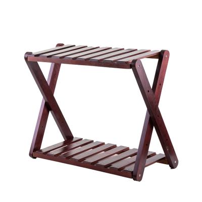 China Eco-friendly creative multifunctional solid wood storage rack foldable & Flower Stand Shelf Organizer for sale