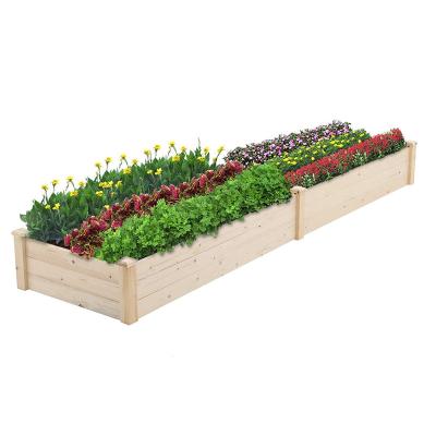 China Large Modern Raised Garden Bed Galvanized Steel Planter Box Garden Veggies Herb Box for sale