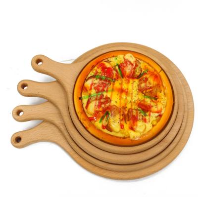 China Food Grade Pine Wood Pizza Rack Stocked Dish For Tableware for sale