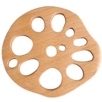 China Eco-Friendly Wooden Coasters For Drinks Funny Coasters With Lotus Root Appearance Designs Drink Coasters For Wooden Table for sale