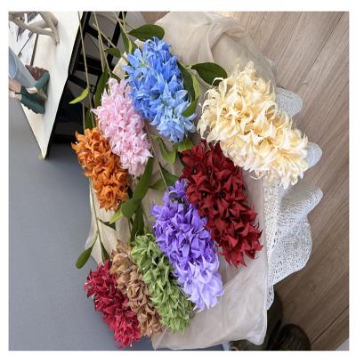 China Single Stem Autumn Colors Pagoda Hydrangea For New Style Eco-Friendly Artificial Silk Flowers Wedding Party Home Table Decorative for sale