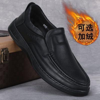 China Deodorization walking style men's shoes office leather warm shoes Genuine Leather Shoes Anti skid Anti odor Soft Leather Soft Sole Loafer for sale