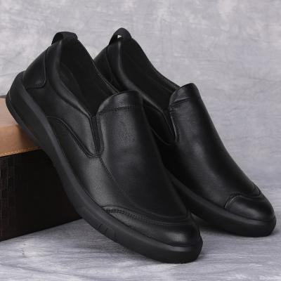 China Deodorization Summer men's single-layer cowhide breathable casual leather dress shoes with soft soles soft surfaces anti slip lightweight shoe for sale