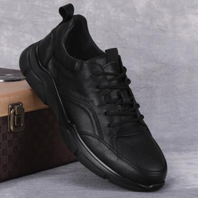 China Deodorization Genuine Leather Top Layer Cowhide Sports Casual Leather Shoes Soft Leather Soft Sole Breathable Lightweight Anti slip Durable for sale