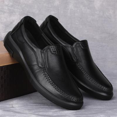 China Deodorization Genuine leather shoes anti-skid Anti odor soft leather soft sole Moccasins for men leisure shoes breathable casual leather shoes for sale