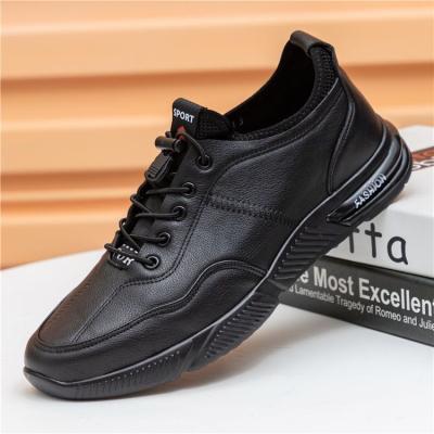 China Deodorization Spring and Summer Soft Leather Soft Sole leisure shoe  Men's Top Layer Pure Cowhide Breathable Casual Single Layer Leather Shoes for sale