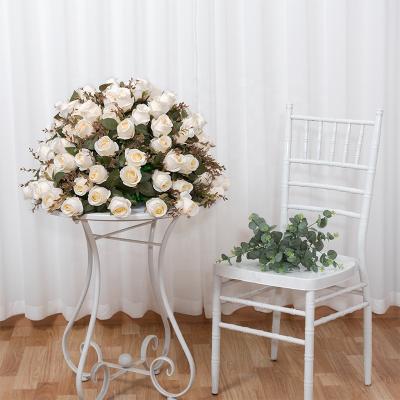 China Wedding Decor Artificial Silk Rose Ball Flower Ball Kissing Centerpieces For Wedding for sale