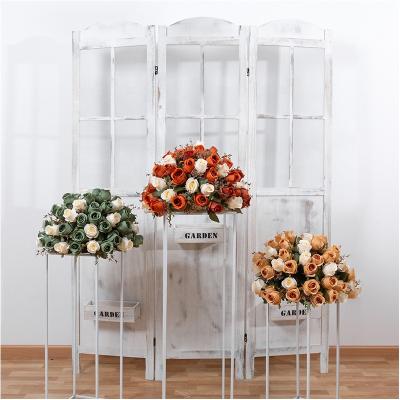 China Wedding Decor Customized Artificial Silk Flowers Layout Wedding Centerpieces For Table Decoration Flower Ball for sale