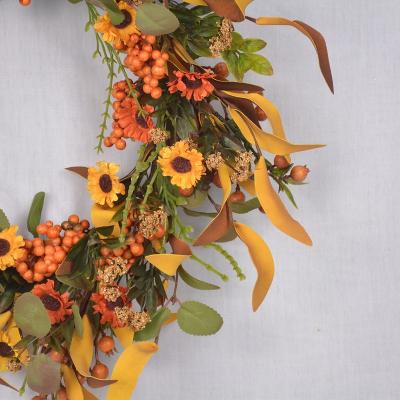 China Decoration Simulation Retro Flower Handmade Wreath for sale