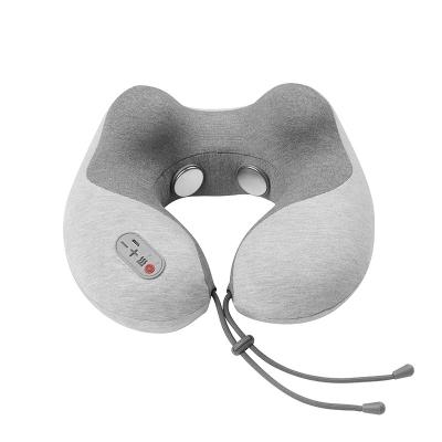 China Momoda Travel Neck Massage Pillow Anti-Static Temperature Multifunctional Hot Packing Cordless Portable Neck Pillow for sale