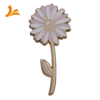 China Hot New Trend High Quality Custom Made Flower Europe Pin Manufacturer Sale Hard Enamel Flower Lapel Pins for sale