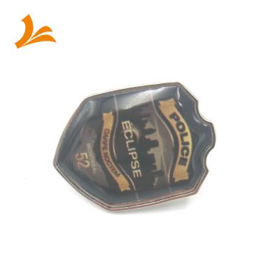 China America hot sale cheap custom epoxy metal police lapel pin for sale