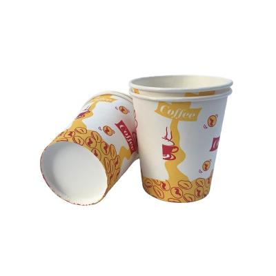 China Custom Logo 4oz 7oz 8oz 10oz 12oz 16oz Single Wall Disposable Disposable Drink Coffee Hot Cold Paper Cup for sale