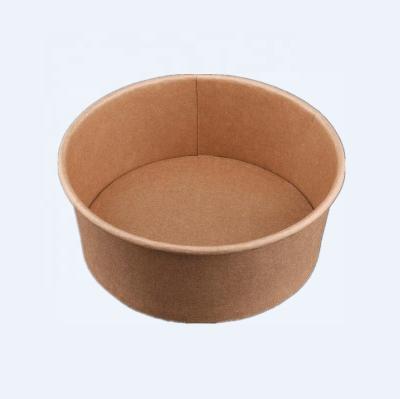 China Disposable Wrapping Paper Salad Bowl Disposable Commercial Takeout Paper Bowl Around Light Food Takeout Box With Lid FCL for sale