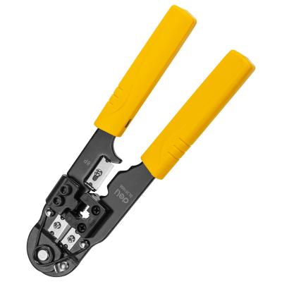 China Deli Cable Knife Wire Stripper Tools EDL381008 #Ethernet Stripping Crimper #8P #YELLOW for sale