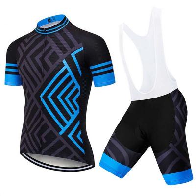 China QUICK DRY Men Cycling Jersey Set Bicycle Short Sleeve Set Quick Dry Shirt+3D Breathable Cushion Shorts Padded Pants for sale