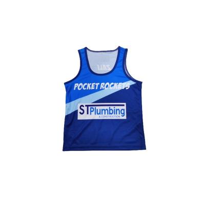 China Cheap Custom Sublimated Moisture Wicking Touch Football Singlet for sale